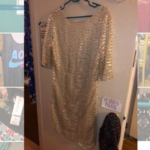 Gold dress